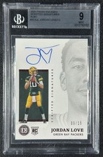 JORDAN LOVE BGS 9 2020 PANINI ENCASED #SCS-JL ROOKIE SCRIPTED AUTO RUBY RC 6/15