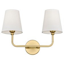 METWET 2-Light Bathroom Vanity Light Brushed Gold Wall Sconce VL837-BG 18.5"