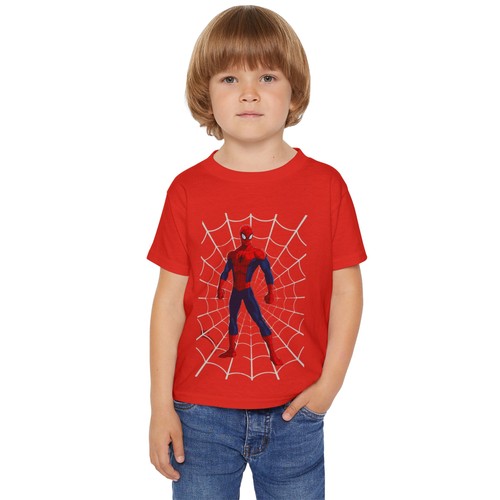 Toddler T Shirt Kids Girl Boys Spider Gift Present Birthday Cotton Size 2-6T - - Picture 2 of 29