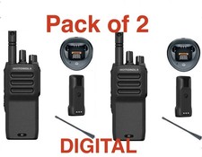 Pack of 2 Motorola R2 Portable Radio - Digital UHF (400-480MHz) - AAH11YDC9JA2AN