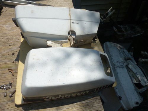 Johnson Evinrude 1991 4 HP capó fueraborda y capucha inferior