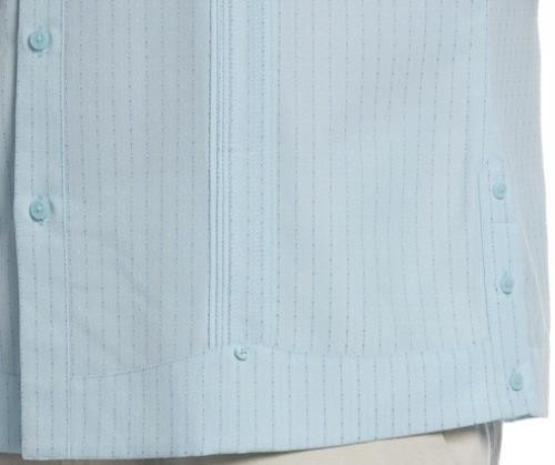 Cubavera Herren klassische Passform Guayabera Dash Print blau Hemd XXL NEU $ 90 CUWHA009DS - Bild 3 von 5