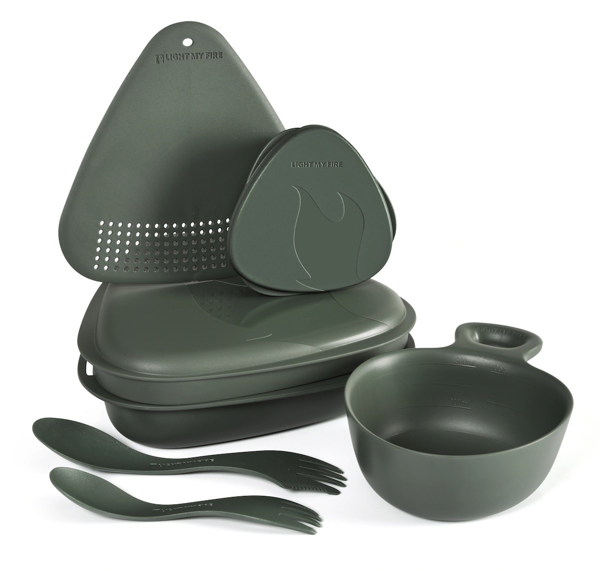 НАБОР для приготовления пищи LIGHT MY FIRE 2.0 BIO 7-teilig sagegreen