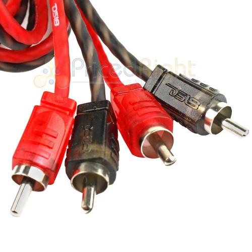 DS18 6 Fuß 2 Kanal abgeschirmt verdrillt Verbindung RCA Audio Kabel Verstärker RCA 6FT - Bild 2 von 6