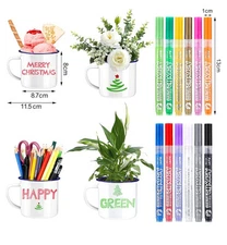 16 Pcs Graduation DIY Mug Painted Mug Kit Personalized Coffee Mugs You Can L8