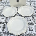 3 Lenox Butlers Pantry Gourmet Off White Scalloped Embossed Dinner Plates w Box