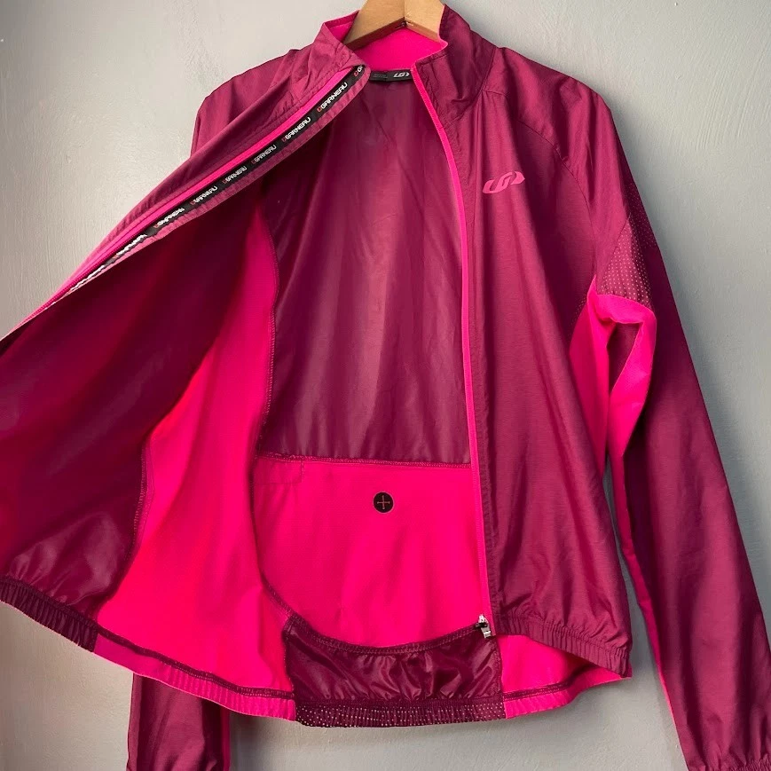 Chaqueta cortavientos ligera de malla Louis Garneau para mujer talla XL rosa ciclismo Foto 4 de 4
