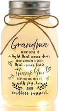 Mothers Day Grandma Gift from Grandkids, Mason Jar Lights for Grandma, Clear