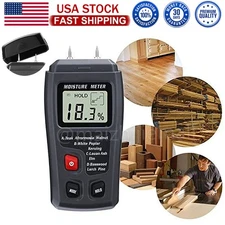 Wood Digital LCD Moisture Meter Detector Tester Wood Firewood Paper Cardboard
