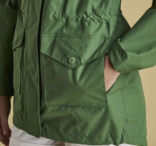 BARBOUR Women's Dalgetty JACKET Waterproof Breathable Clover Green UK 18 USA 14 - Picture 8 of 24