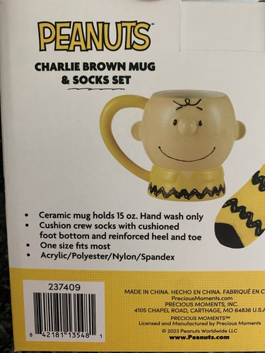 Precious Moments Peanuts Charlie Brown 15oz Mug Only. New - Picture 4 of 19