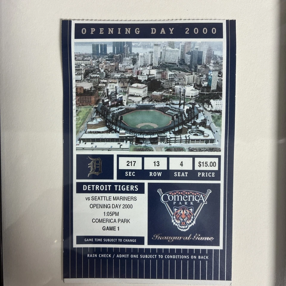 ⚾ MLB DETROIT TIGERS 4/11/2000 OPENING DAY STUB W/PIN - 1ST GAME @ COMERICA PARK - Image 2 of 4