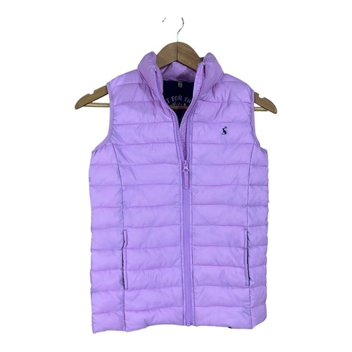 Joules Girls 9-10 Lilac Purple Puffer Vest Winter Warm