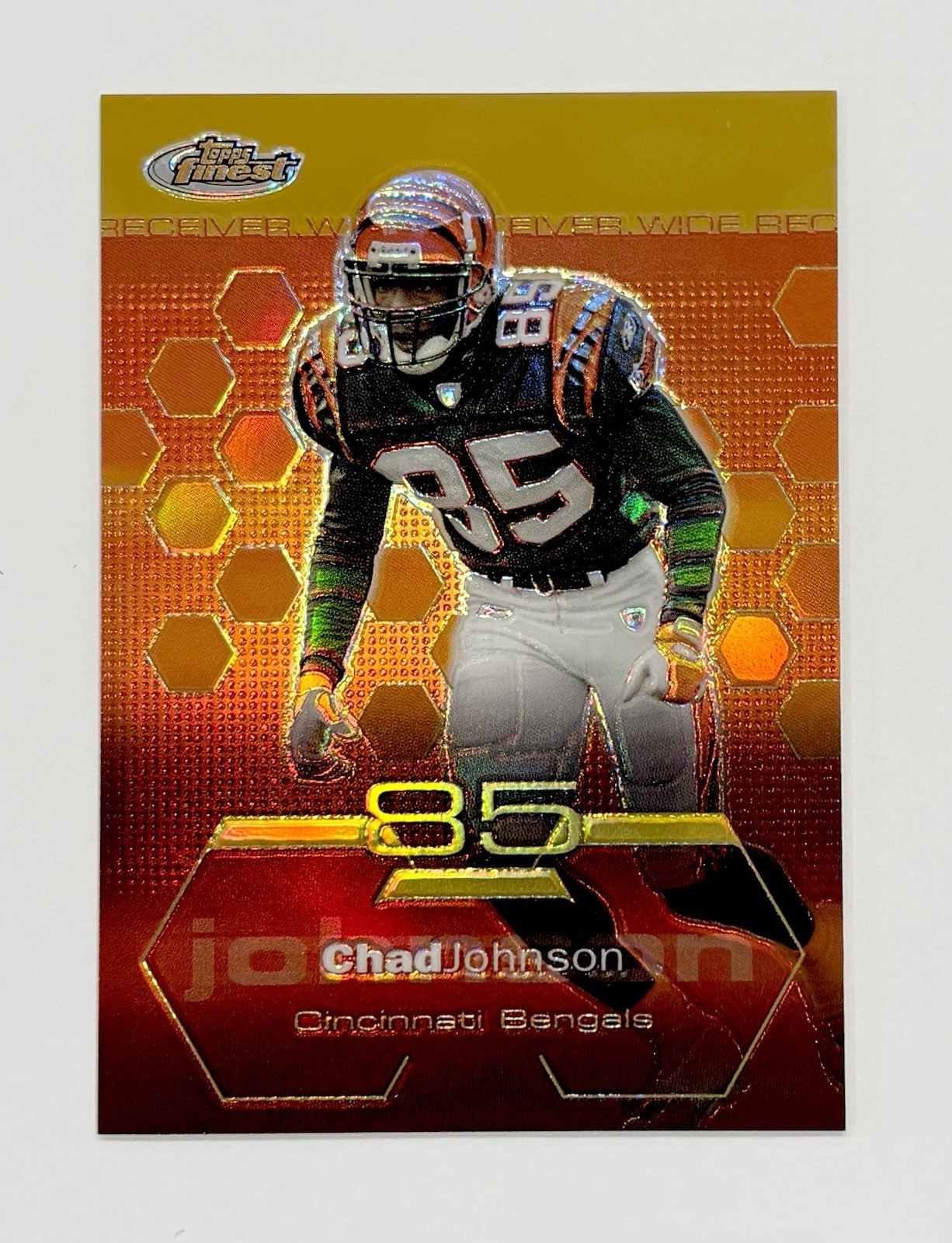 2003 Topps Finest Gold Refractor /50 Chad Johnson #35 Cincinnati Bengals