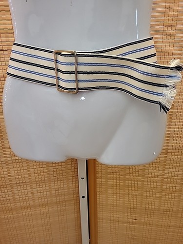 Express Gürtel Damen Größe XS Small Blau Marine Weiß Gestreift Länge 35 - Bild 2 von 12