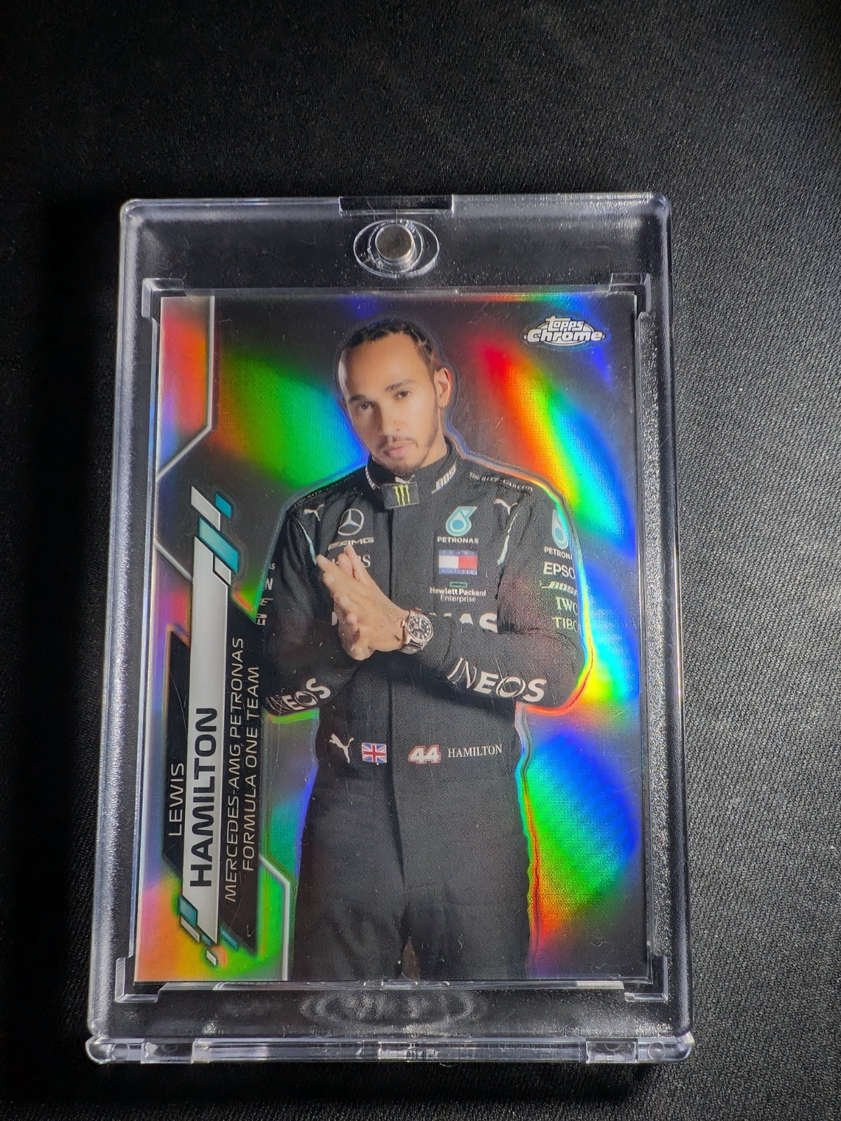 2020 Topps F1 Chrome Formula 1 Lewis Hamilton RC Refractor #1 Portrait - M/NM