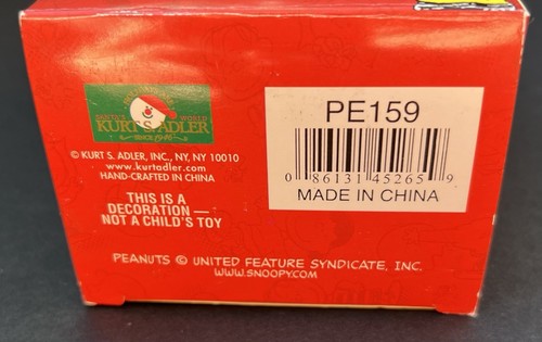 Vintage Kurt S Adler Peanuts Holiday Ornament Franklin Rare - Picture 6 of 7