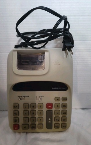 Good Condition Casio FR-520 Printing Calculator Tested WORKING - Picture 5 of 5