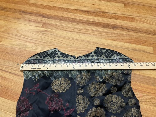 Etro Damen Kleid Wickel Etui Knielang Viskose Flügelärmel 14 Schwarz Blumenmuster - Bild 5 von 7