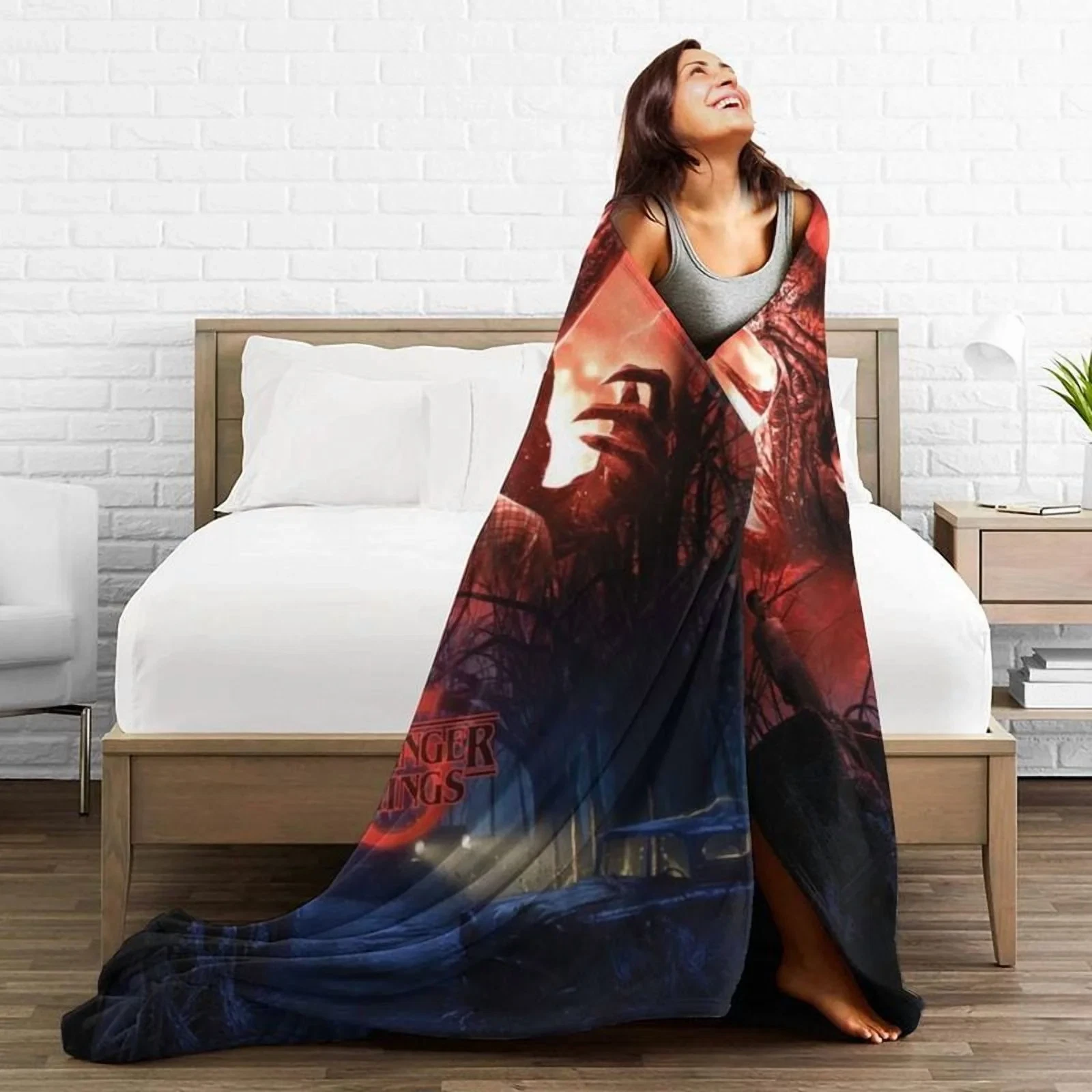 Stranger Things 5 Blanket Warm Throw for Living Room Bedroom Sofa