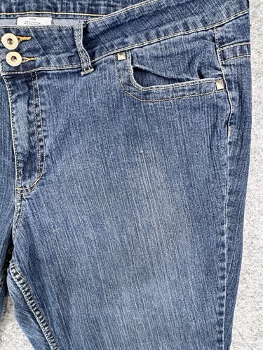 Jordache Premium Blue Denim Womens 20W Stretch Bootcut Highrise Mom Jeans Y2K - Picture 3 of 18