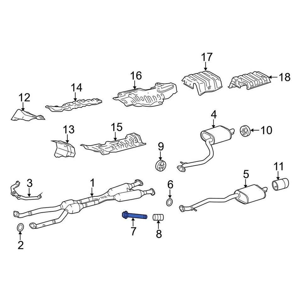 For Lexus CT200h 2011-2017 Lexus 90109A0013 Exhaust Bolt Foto 2 de 4