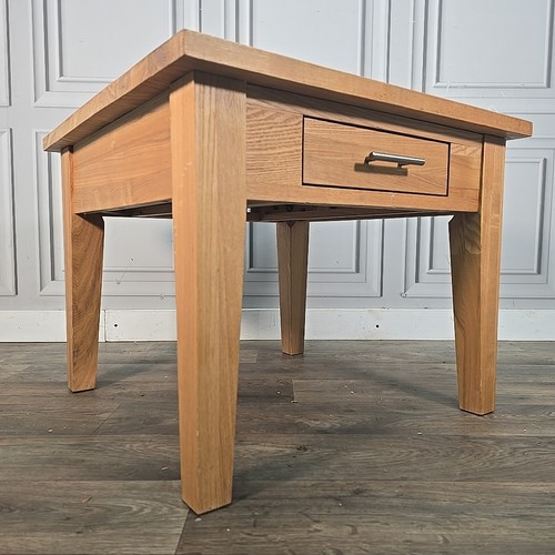 Vintage Rustic Solid Hard Wood Single Drawer Coffee Side Table - Oak ? Ash ? - Picture 2 of 24