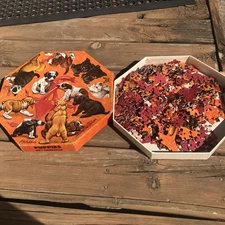 1968 Puppies Octagon Puzzle By Guy Coheleach Springbok