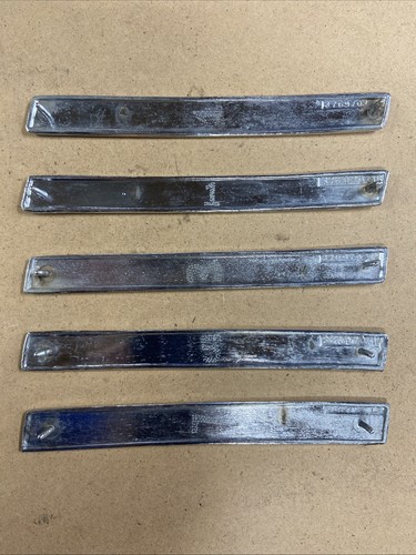 NOS 1960 Chevy Impala Left Front Fender Stripe Trim Moldings 3769701 703 705 707 - Picture 6 of 14