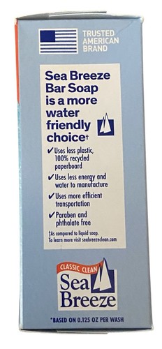 SeaBreeze Classic Clean Toning & Clarifying Moisture Bar Soap 6.5 oz ea Lot of 2 - Picture 3 of 5