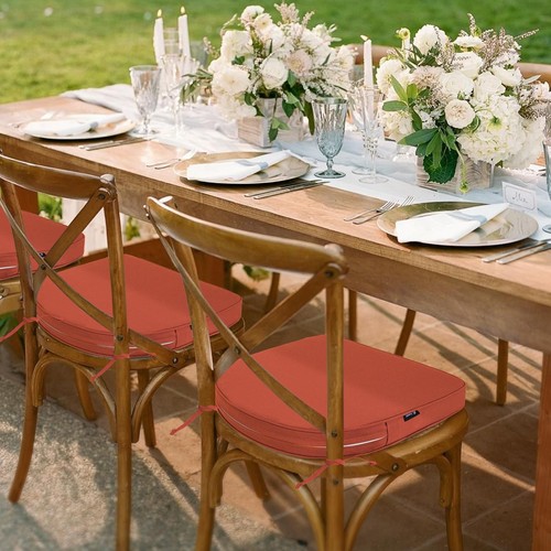 Outdoor Chair Cushions 17"x16"x2" Set of 4 Waterproof Seat Cushion for Patio ... - Picture 3 of 6