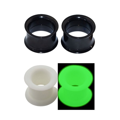2Pairs Silicone Ear Tunnel Stainless Steel Screws Ear Gauge Plug for Ear Eyelet - Picture 4 of 10