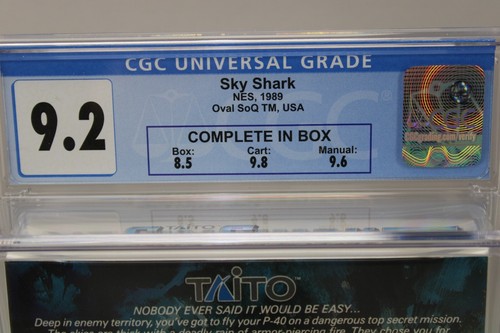 Sky Shark Nintendo NES 1989 CIB CGC Graded 9.2 - Picture 3 of 12