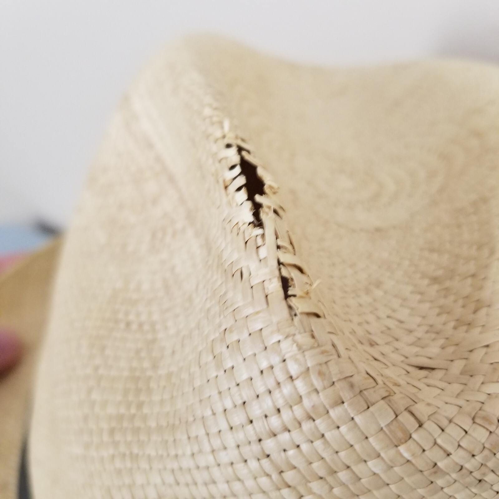 Vintage 50s 60s Stetson Panama Straw Fedora Hat B… - image 2