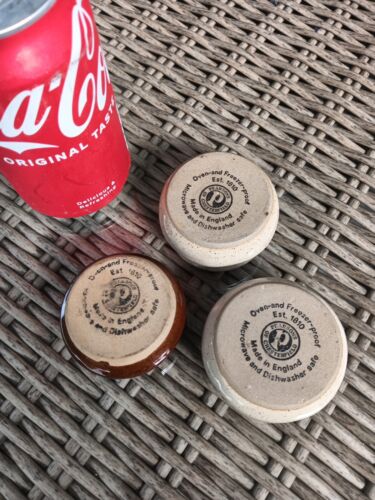 Vintage PEARSONS OF CHESTERFIELD Stoneware BUTTER PATS 2 Stone 1 Treacle - Picture 2 of 4