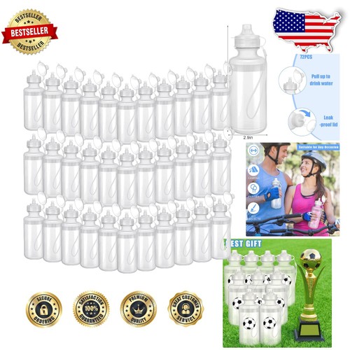 72 Stück Großpackung 20 Unzen Squeeze Wasserflaschen - leicht, BPA-frei und anpassbar