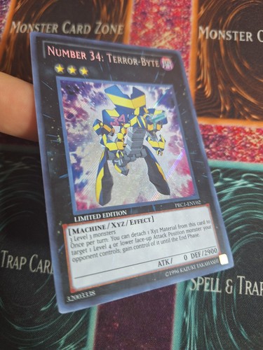 Yu-Gi-Oh! Number 34: Terror-Byte PRC1-ENV02 Limited Secret Rare Near Mint c3/ - Picture 2 of 4