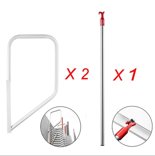 Wall Mounted Attic Loft Ladder Aluminum-Magnesium Alloy Loft Wall Folding Stair - Picture 8 of 14