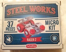 New Schylling Steel Works Construction Micro Set Kit 37 pcs RACER 2 ages 8+