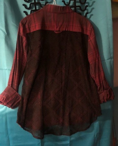 L(R) Größe Damen Langarm Karohemd Fulltilt Langarm Karohemd - Bild 2 von 3