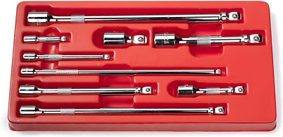 00249A Wobble Extension Bar Set 9 Piece 1/4 , 3/8 , 1/2  Drives Cr-V Steel