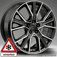 20 Zoll W34 Alufelgen 8,5x20 5x112 ET21 in dunkelgrau frontpoliert für Audi
