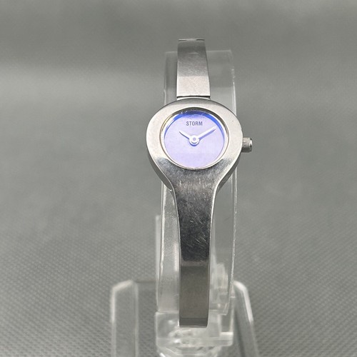 Storm Vista Womens Watch Purple Dial Silver S.Steel Round Ladies New Battery