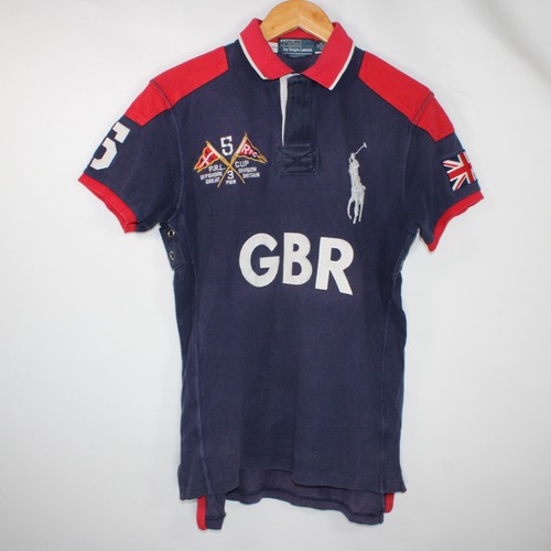 Polo Ralph Lauren Hemd Herren M Custom Fit Great Britain Big Pony Preppy GBR