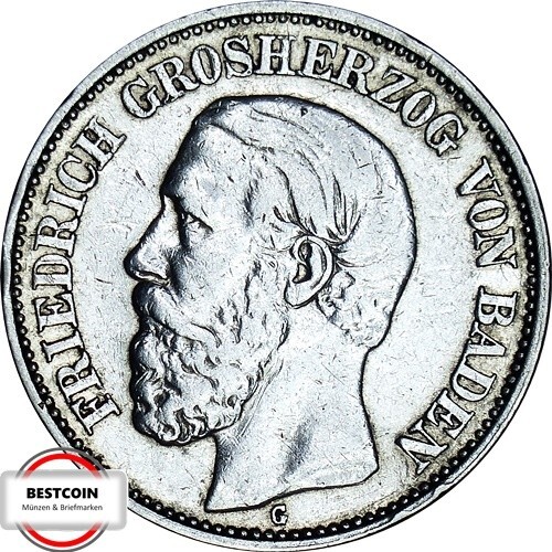 J 28 2 Mark BADEN Friedrich von 1892 G in SS+ 1364133