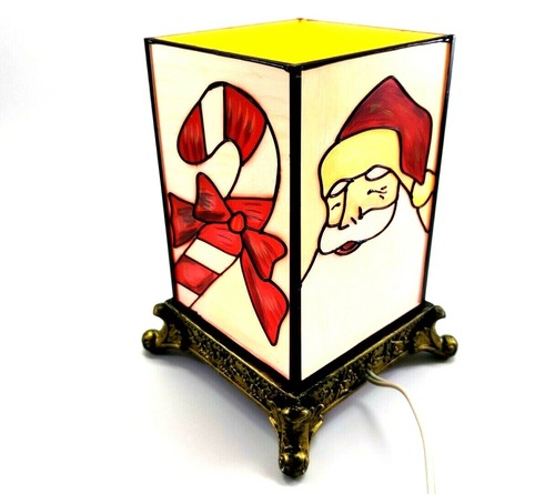 Elegant Tiffany Style Christmas Plastic Lamp w Box - Picture 12 of 12