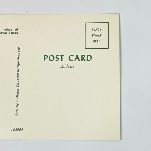 Postal cromada de Scipio Cuvered Bridge Sand Creek Indiana - Imagen 6 de 8