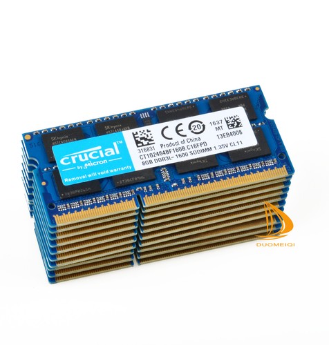 Crucial 10x 8GB 2Rx8 PC3L-12800S DDR3-1600Mhz SODIMM Laptop Memory RAM 204Pin DD - Picture 2 of 9