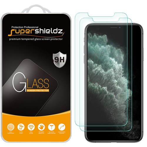 2X Supershieldz Tempered Glass Screen Protector for iPhone 11 Pro Max (6.5") - Picture 1 of 5