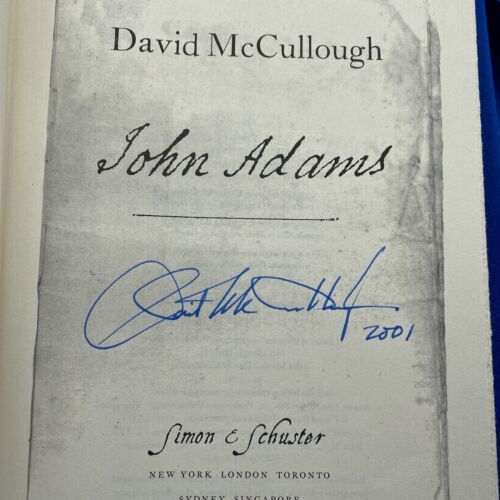 Pulitzer Prize Winner DAVID McCULLOUGH signed JOHN ADAMS 2001 Later Ed Book - Foto 2 di 7